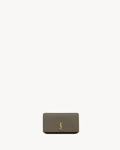 Saint Laurent | CASSANDRE LEATHER PHONE CASE | LIG...