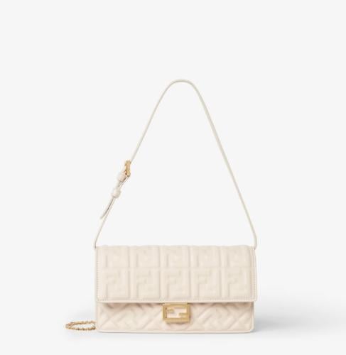 Fendi | Wallet On Chain Baguette | Camelia nappa l...