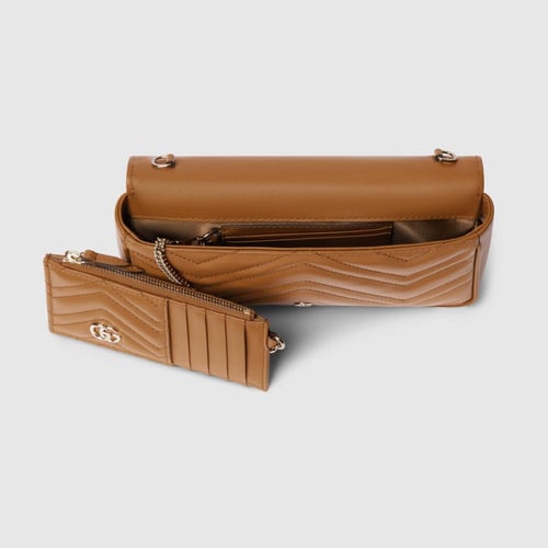 Gucci | GG Marmont small shoulder bag | brown leat...