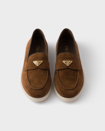 Prada | Suede leather loafers | Color: Cocoa Brown