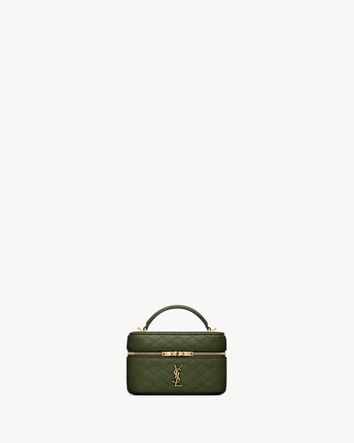 Saint Laurent | GABY lambskin vanity bag | OLIVE W...