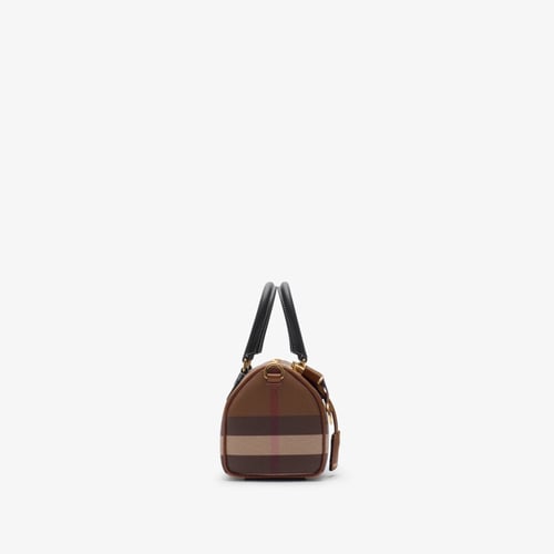 Burberry | Mini Check Bowling Bag | Dark birch bro...