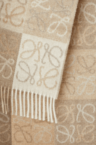 Loewe | Scarf in wool and cashmere | Color: White/...