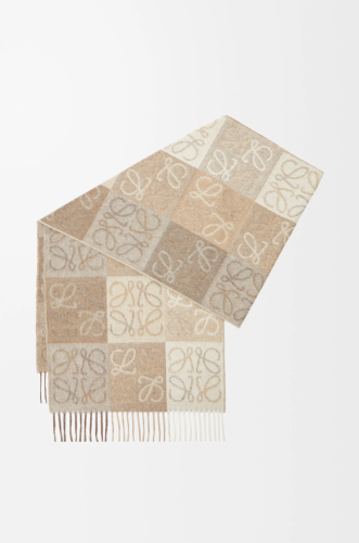 Loewe | Scarf in wool and cashmere | Color: White/...