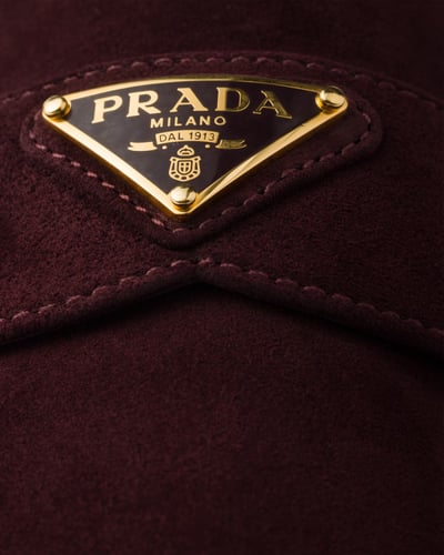 Prada | Suede leather loafers | Color: Burgundy
