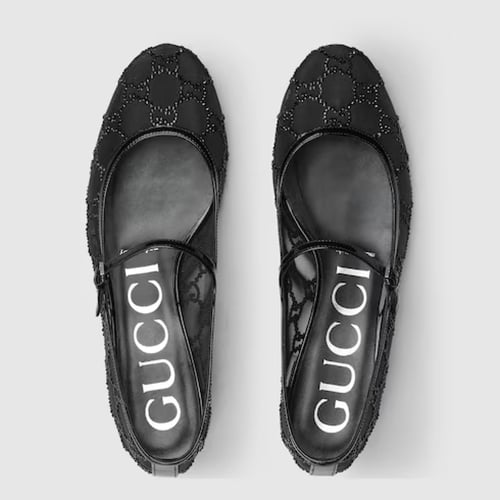 Gucci | Women's GG crystal ballet flat