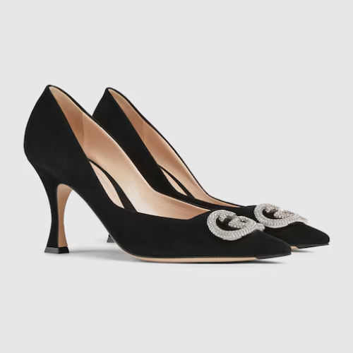 Gucci | Women's pump with crystal Interlocking G |...