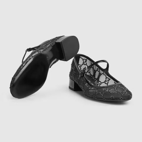 Gucci | Women's GG crystal ballet flat