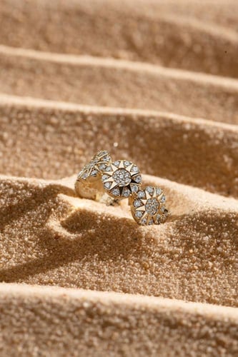 APM Monaco | soleil | 18k Yellow Gold Plated | خات...