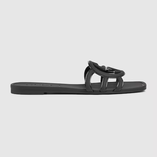 Gucci | Women's Interlocking G slide sandal | blac...