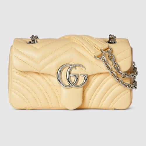 Gucci | GG Marmont small shoulder bag | yellow lea...