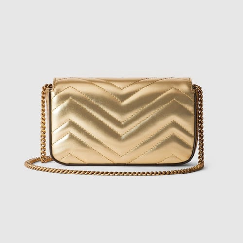 Gucci | GG Marmont mini bag | gold leather