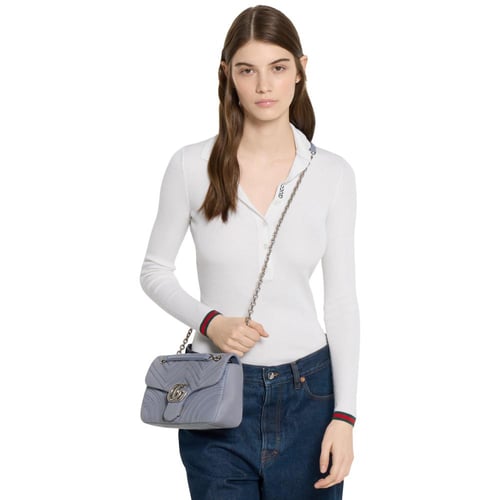 Gucci | GG Marmont medium shoulder bag | dusty blu...