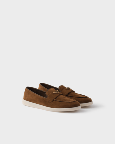 Prada | Suede leather loafers | Color: Cocoa Brown