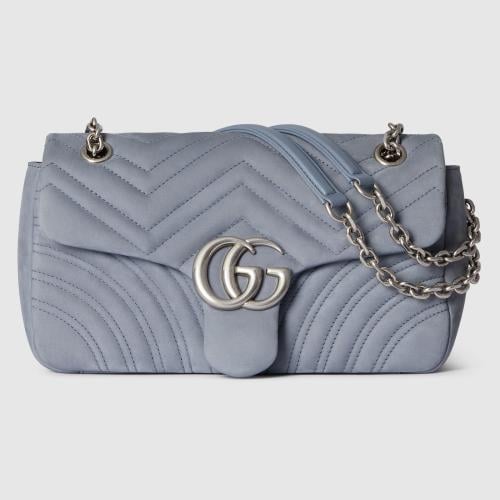 Gucci | GG Marmont medium shoulder bag | dusty blu...
