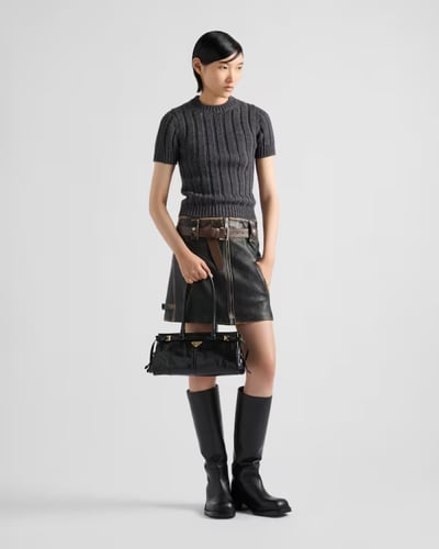 Prada | Prada Bonnie medium leather handbag | Colo...