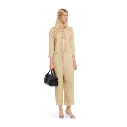 Gucci | Women's slide sandal with crystal Interloc...