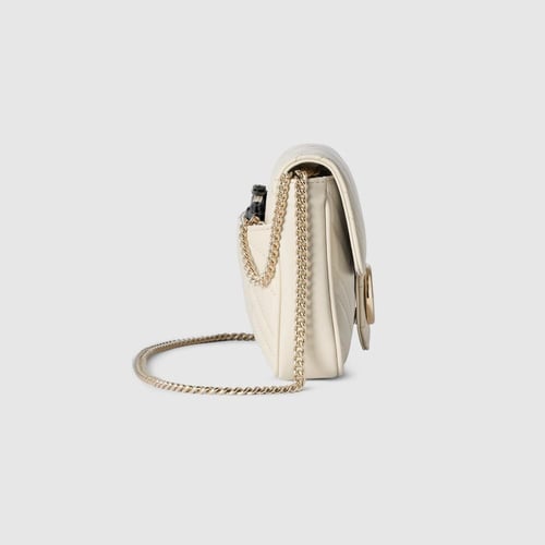 Gucci | GG Marmont small shoulder bag | white leat...