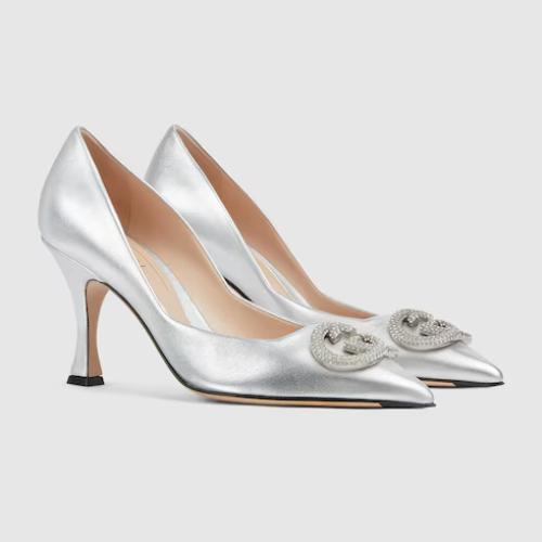 Gucci | Women's pump with crystal Interlocking G |...