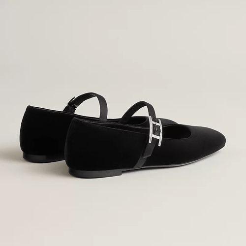 Hermes | Jane Ballerinas | black