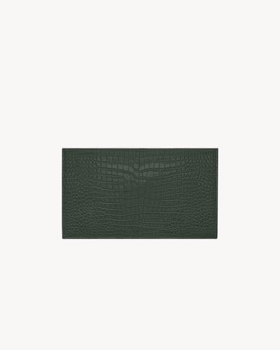 Saint Laurent | UPTOWN CROCODILE EMBOSSED LEATHER...