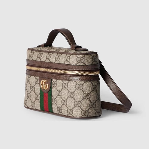 Gucci | Ophdia small vanity bag | beige and dark b...