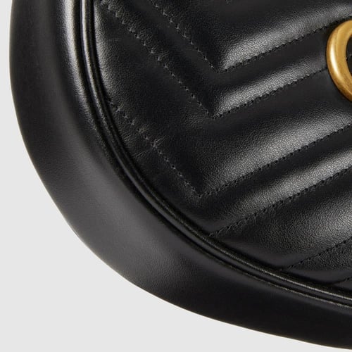 Gucci | GG Marmont small shoulder bag | black leat...