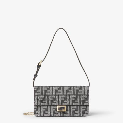 Fendi | Wallet On Chain Baguette | Dark blue denim...