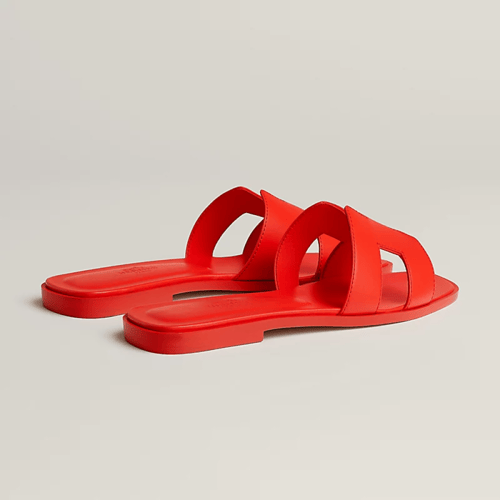 Hermes | Oran Sandals | grenadine red