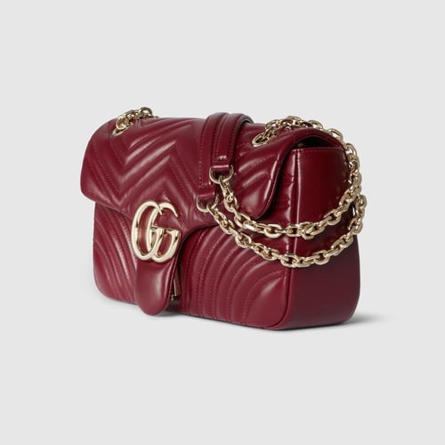 Gucci | GG Marmont medium shoulder bag | Rosso Anc...