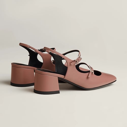 Hermes | Jackie 50 Pumps | antique rose