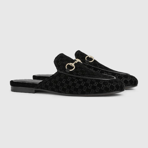 Gucci | Women's Princetown slipper | black GG velv...