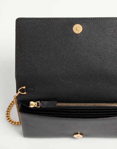 Valentino | Vlogo Signature Chain Wallet in Graine...