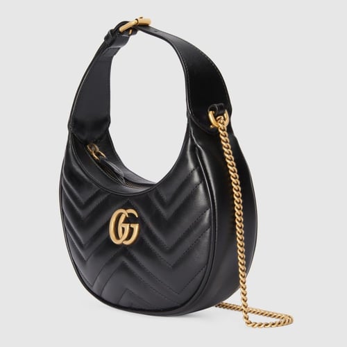 Gucci | GG Marmont small shoulder bag | black leat...