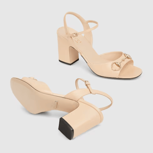 Gucci | Women's Horsebit sandal | light pink leath...