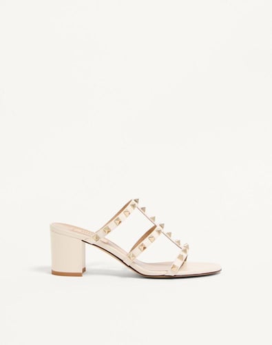 Valentino | Rockstud Calf Mules. Heel: 60 Mm | lig...