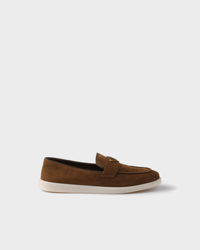 Prada | Suede leather loafers | Color: Cocoa Brown