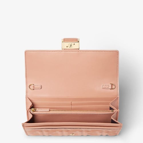 Fendi | Baguette Continental With Chain | Pink nap...