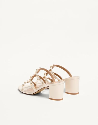 Valentino | Rockstud Calf Mules. Heel: 60 Mm | lig...