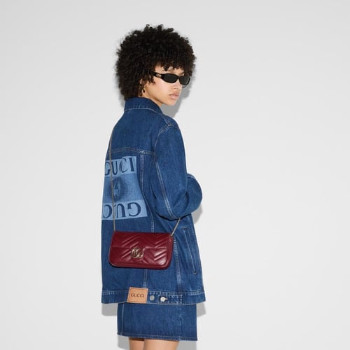 Gucci | GG Marmont small shoulder bag | Rosso Anco...