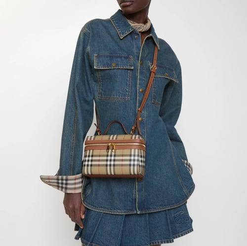 Burberry | Check Vanity Bag​ | Archive beige/briar...