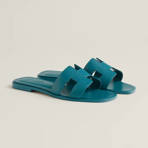 Hermes | Oran Sandals | Iroise blue