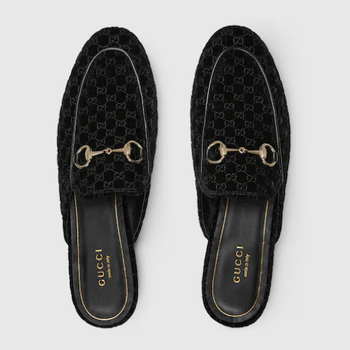 Gucci | Women's Princetown slipper | black GG velv...