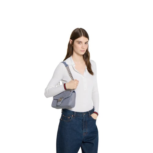 Gucci | GG Marmont medium shoulder bag | dusty blu...