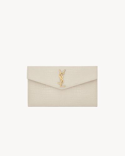Saint Laurent | UPTOWN CROCODILE EMBOSSED LEATHER...