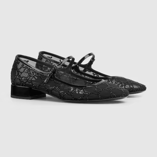 Gucci | Women's GG crystal ballet flat