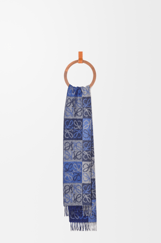 Loewe | Scarf in wool and cashmere | Color: Blue