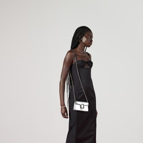 Gucci | Dionysus mini bag | silver lamé leather