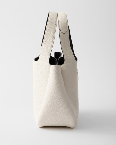 Prada | Mini leather handbag | Color: White/Black