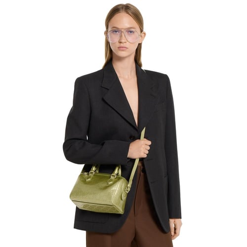 Gucci | GG Emblem small boston bag | pale green GG...